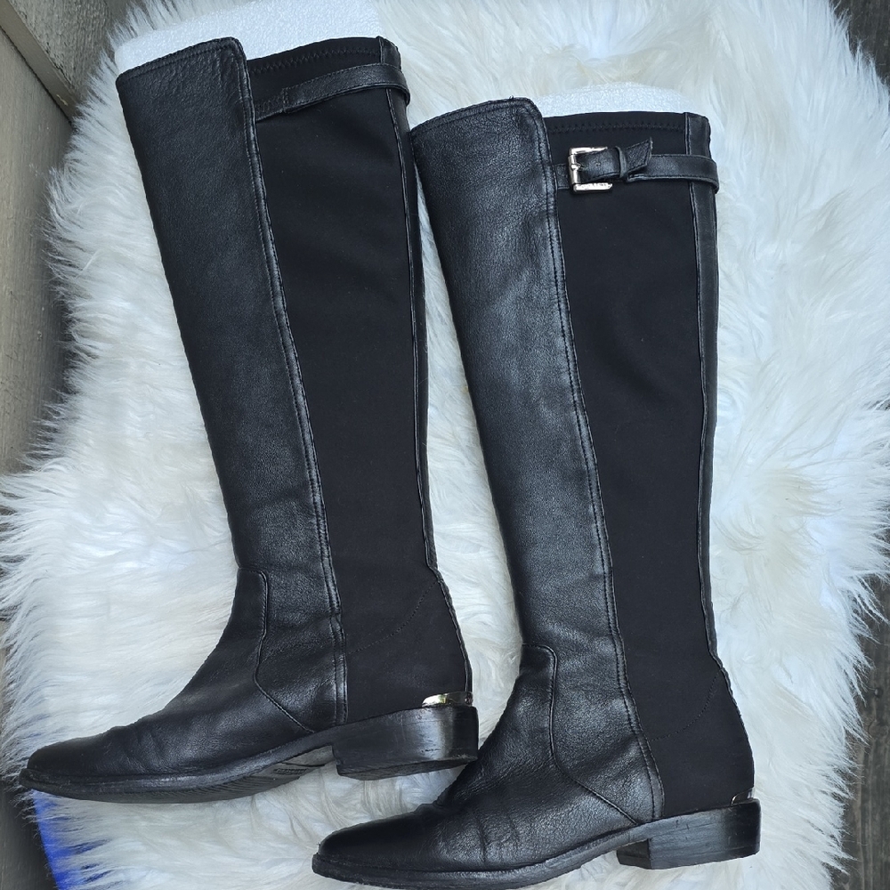 Coach Lilac Boots Q3011 Leather Knee black 5